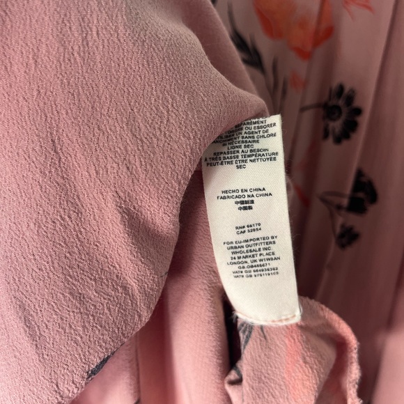 Free People Women’s Lena Floral Mini Dress Size M Boho Feminine Long Sleeve - Picture 8 of 10